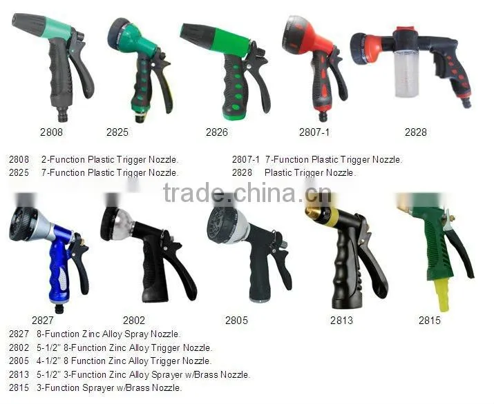 8 Pattern Adjustable Car Garden Washing Hose Water Spray Gun Sprinkler Nozzle