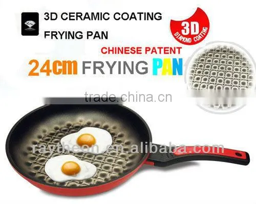 3D Ceramic Coating Deep Die-Casting Alu Frying Pan(Invention Patent Granted in China,2013 Perfect Portable Houseware Gift )