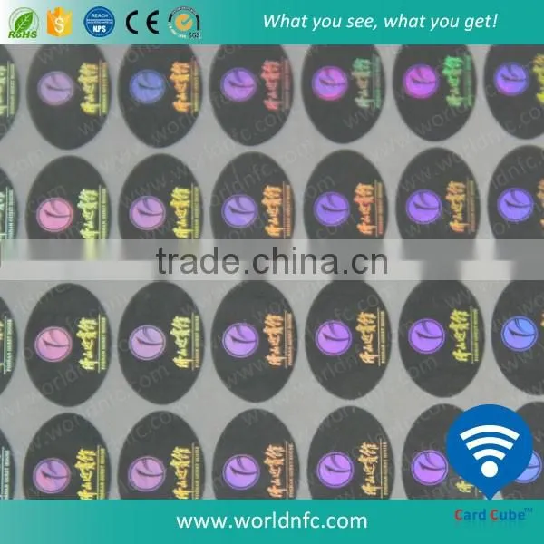 Custom CMYK Reprinted Plastic PVC Card with Hologram Sticker