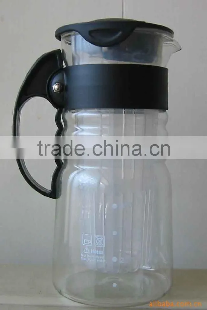 Cold Water Brew Teapot with Handle and Strainer
