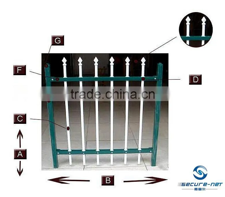 home decorate metal fence railing pickets supplier