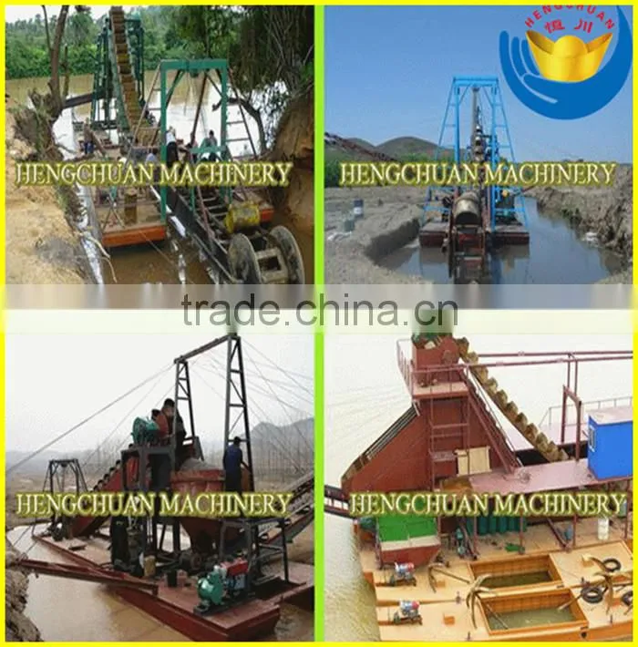 Diesel Engine Powered Pump Iron Sand Dredger with Strong Structure