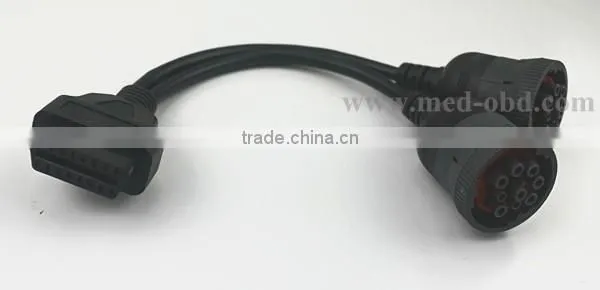 Deutsch splitter Y cable 2pcs 9pin OBD2 16pin Female to 2pcs J1939 9pin Y cable
