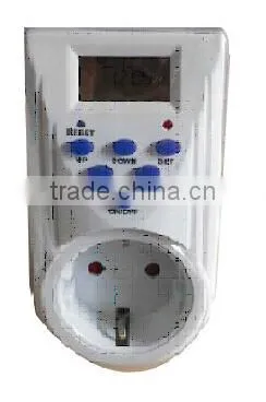 Weekly programmable grow light control digital electronic timer switch with EU type plug for hydroponic indoor growing system