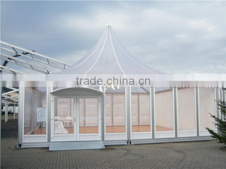 luxury glass wall roof full clear aluminum structure wedding party tent for events with lining decor