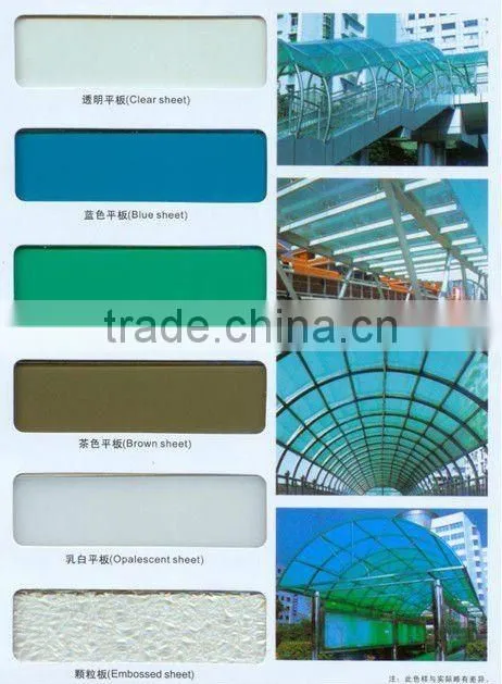 Non-toxic curtain wall dedicated polycarbonate flat sheet pc solid board