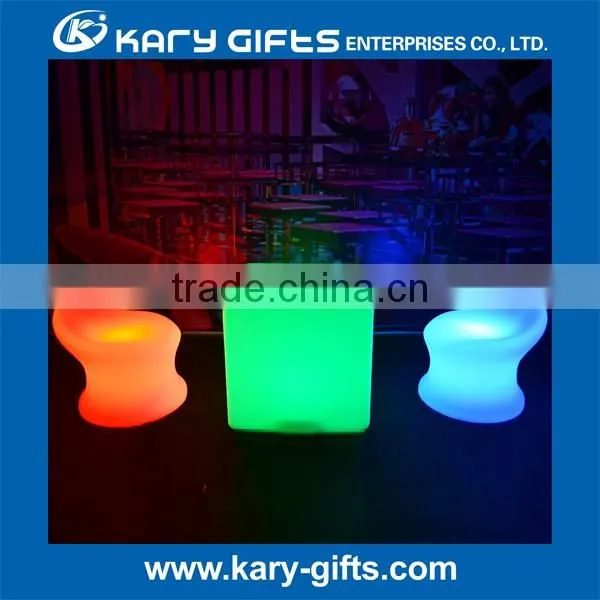 Multi color remote control led kids stool durable kid led bar stool