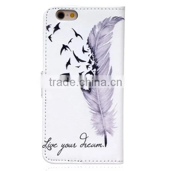Painted relief leather case for iphone 6 / 6plus