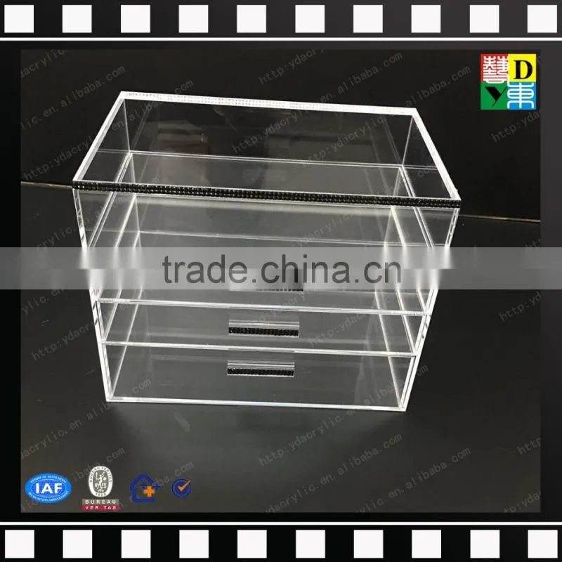 2016 Manufacturer supply acrylic 3 drawer counter top makeup organizer, acrylic 5 tiers drawers cosmetic organizer