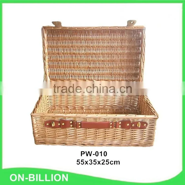 High quality wicker hamper empty christmas gift basket
