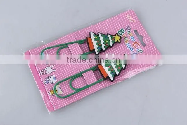 2PC silicone christmas snowman/Christmas tree design super paper clip