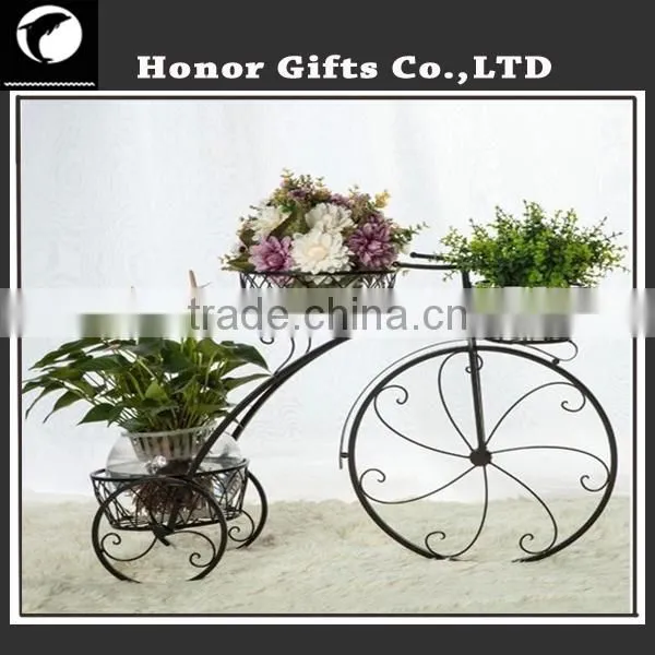 Decorative Wrought Iron Bicycle Plant Stand Iron Bicycle Plant Stand