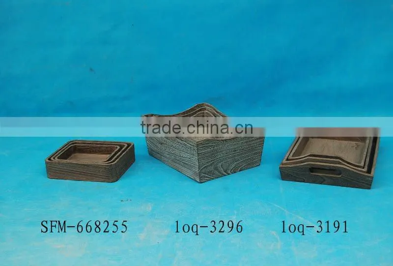High quality carbonization wooden serving tray