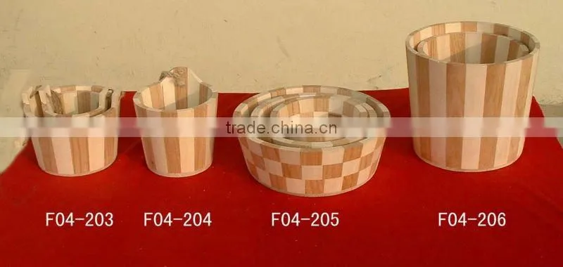 small cheap wooden bucket for decoration
