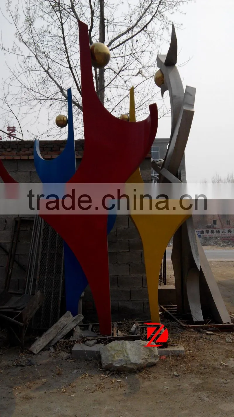 Colorful Stainless Steel Sport Figure Sculpture