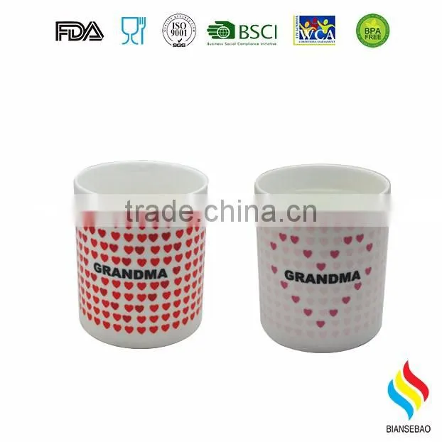 2017 FDA SGS Walmart porcelain color changing mug