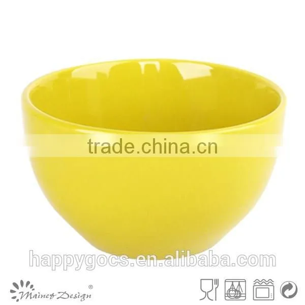 5.5 inch ceramic rice bowl solid brown color