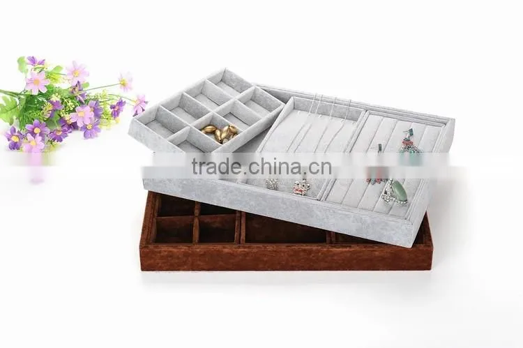 2016 customized rectangular countertop mixed jewelry display stand