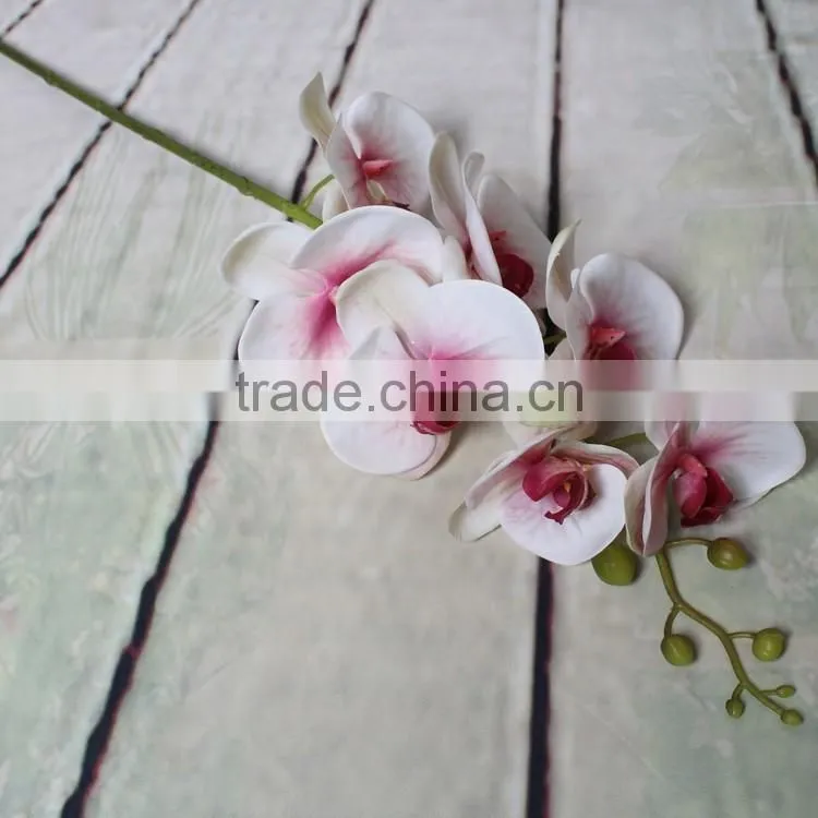 Home table decorative silk artificial big flower phalaenopsis