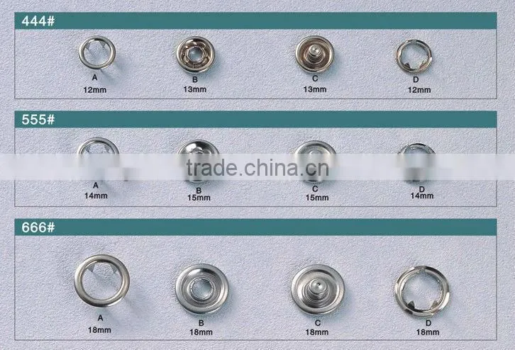 KMJ-2106 series high qulity metal prong snap buttons