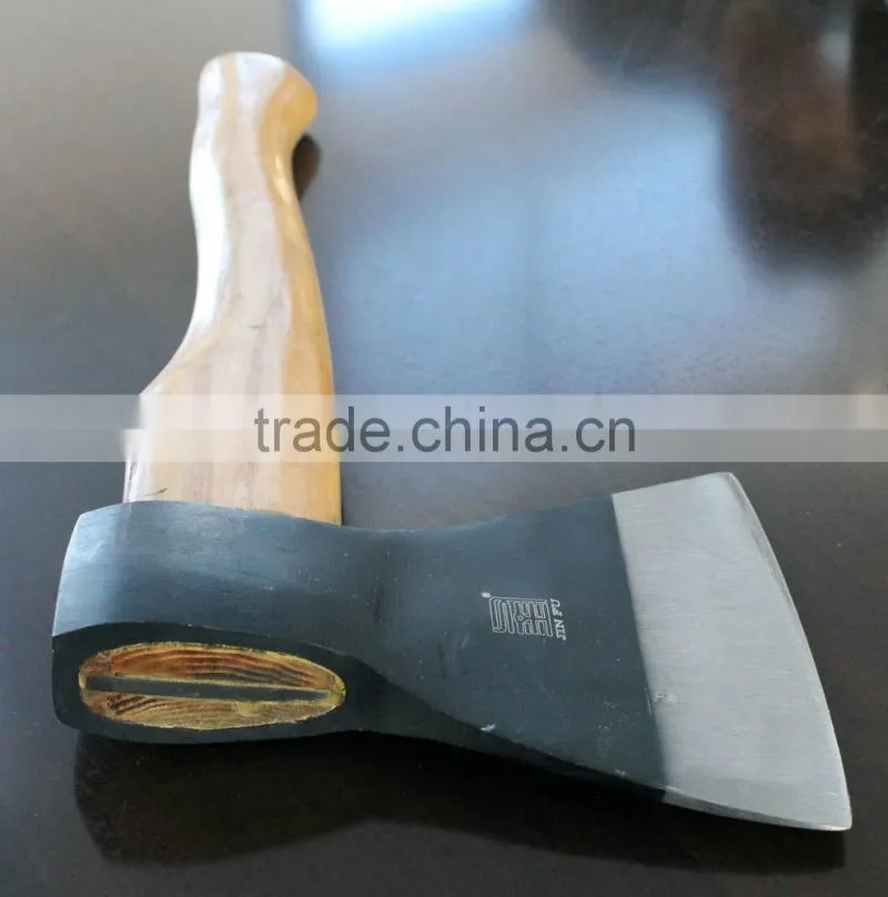 Forged Russian type axe with wooden handle