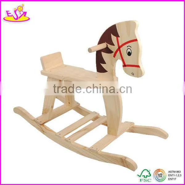 2017 New kids wooden rocking horse for kids,solid wooden horse for children W16D021-x