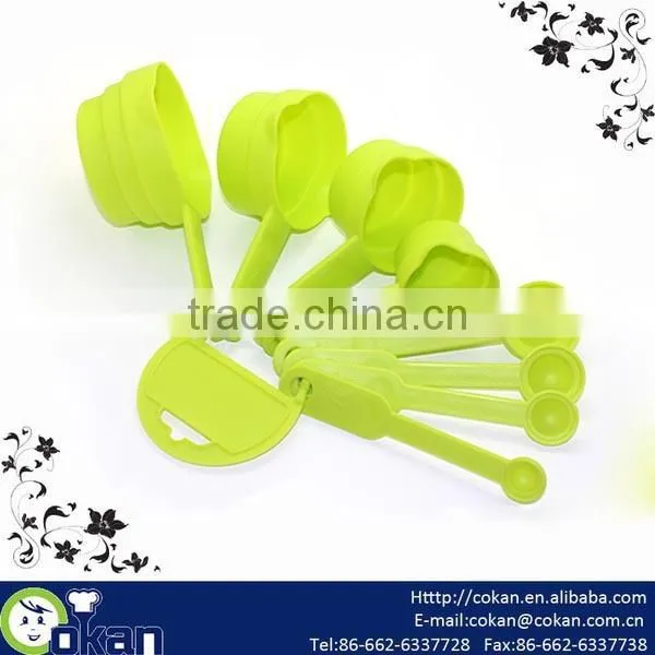 Popular 8pcs ABS measuring spoon with cup set CK-S107