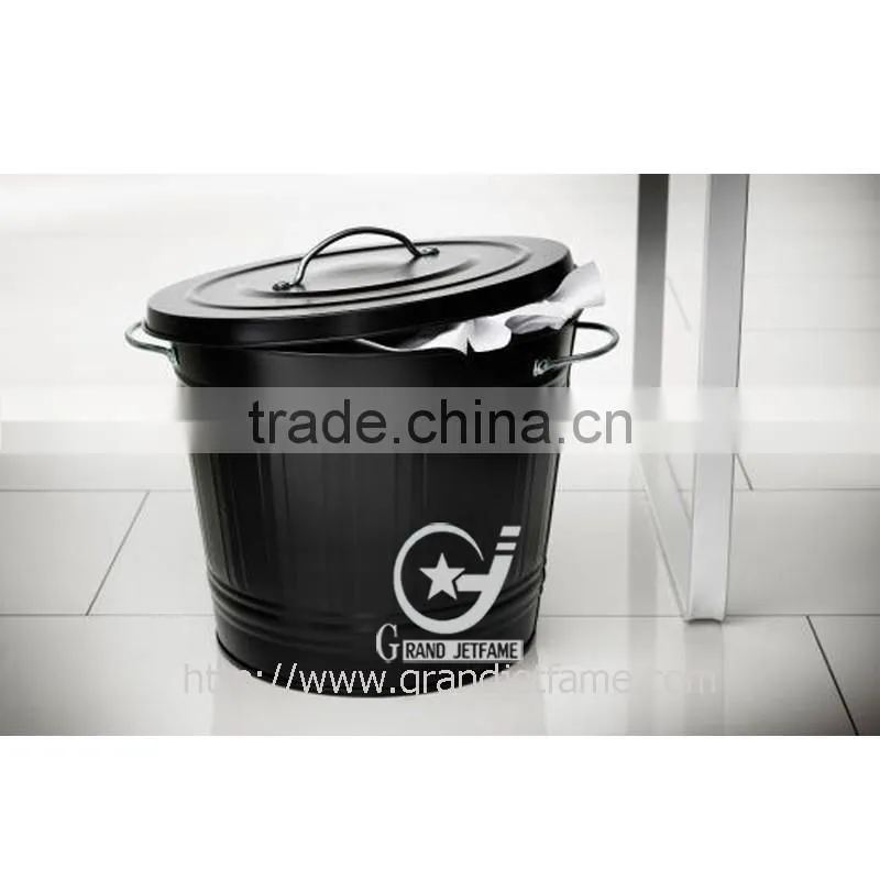 2016 hot sale Metal garbage can galvanized steel metal garbage can