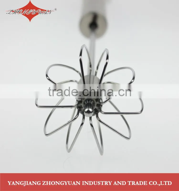 Wholesales Hand Held rotary Manual Egg Beater 14 inch Stainless Steel Mini Egg Whisks