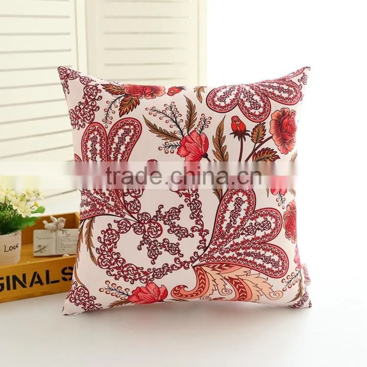red pillow cover