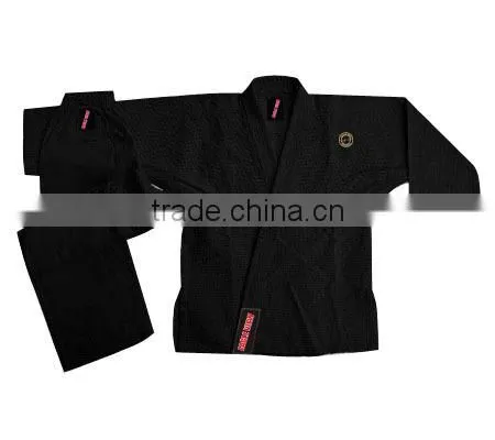 Kick Boxing Uniform Full contact uniform in satin. In medium weight satin, jacket Belt on trousers red strip . 8-cm elas