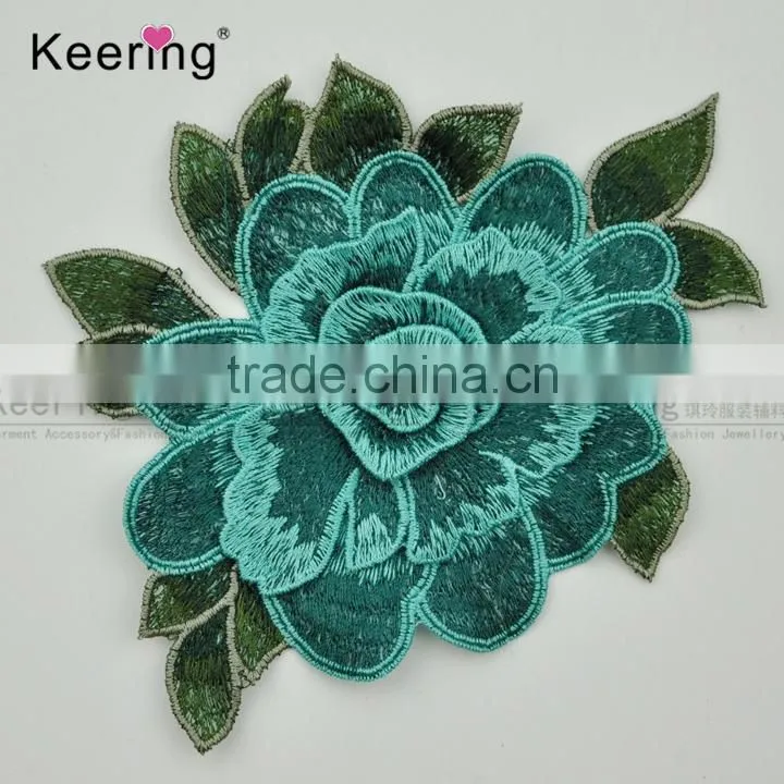 2017 new arrival beautiful embroidery patch flower decoration clothing accessories from keering WEF-761