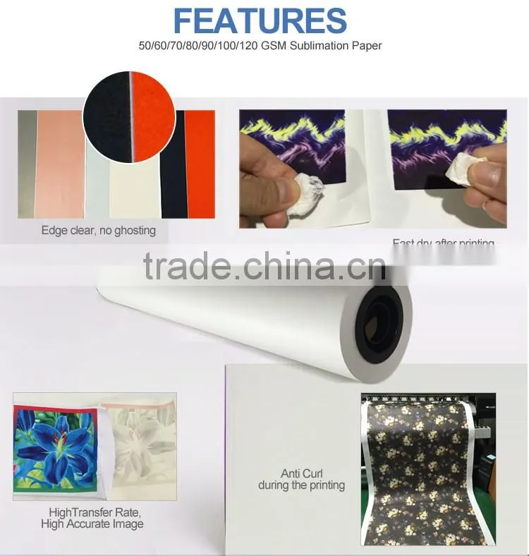 high transfer rate sublimation transfer tacky paper