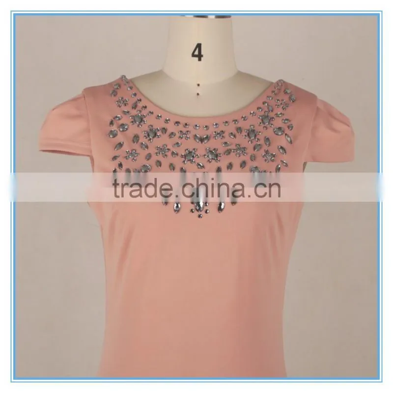 Women Sexy Backless Bodycon Slim Fit Dress With Crystal Beaded2016