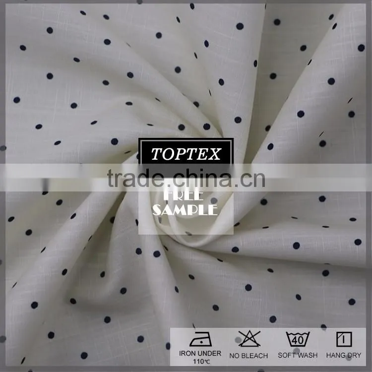 China supplier organic fabric printed organic slub fabric wholesale