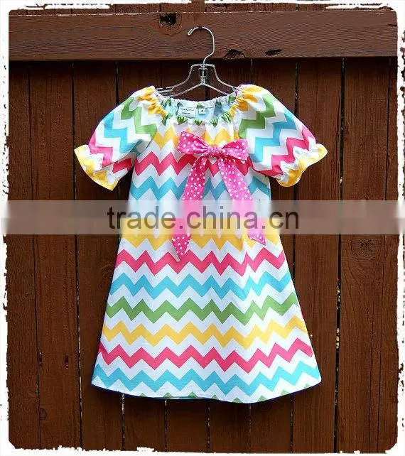 Christmas Clothes Baby Girl Frock Red And White Chevron Dress