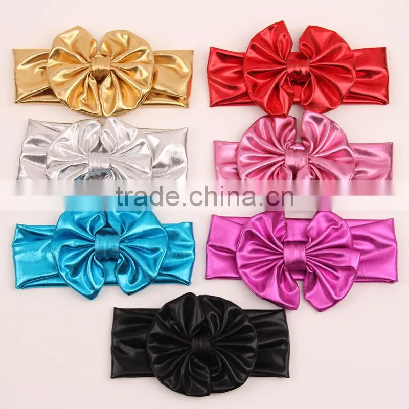 2017 New Fashion cotton knot messy bow baby girls headband