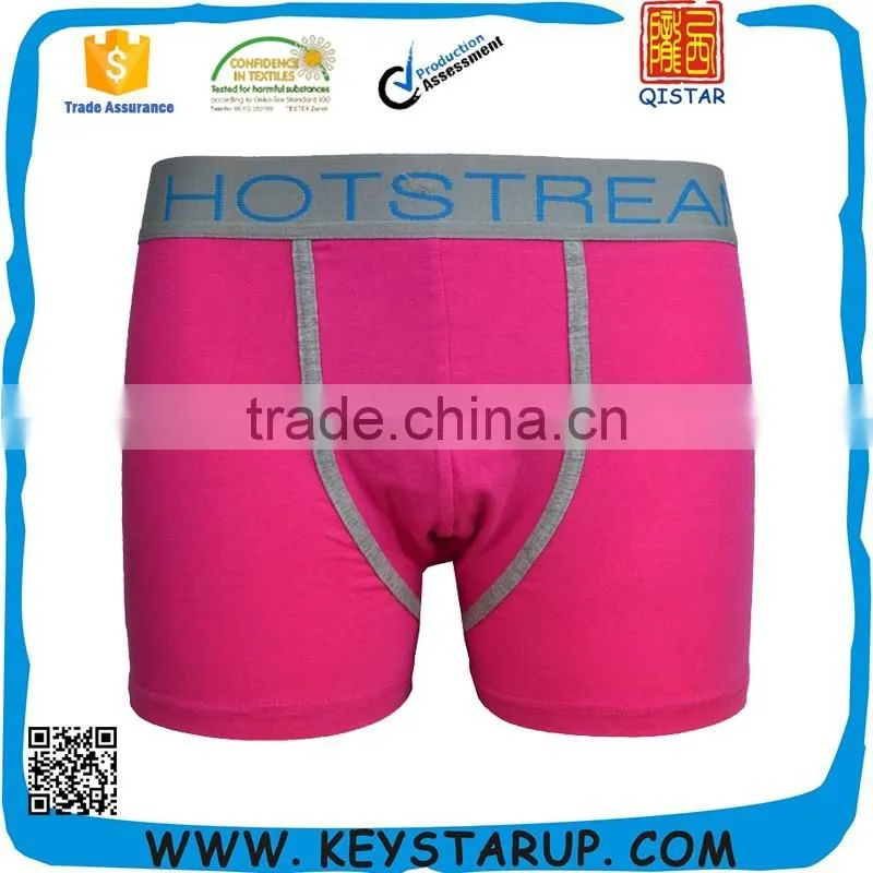 Solid White Color Men Boxer Brief Custom Logos