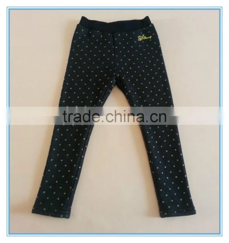 OEM Children Girls Winter Leggings, Children Fashion Winter Pants Plain Pants, Elastic Waist Leggings