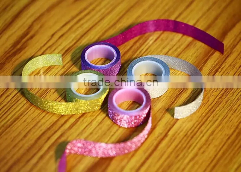 Multicolor paper tape customizable glitter paper tape different size decorative tape