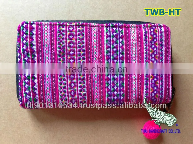 Embroidered HMONG HILL TRIBE Clutch Wallet Coin Money Bag Purse