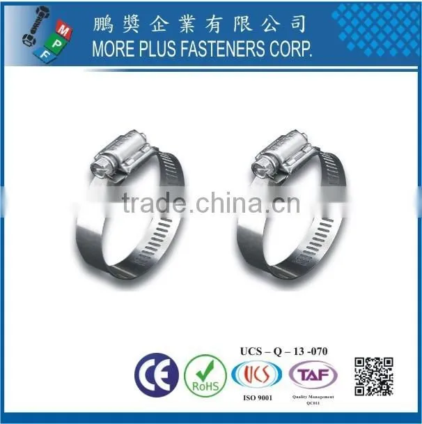 Made in Taiwan Stainless Steel strong stainless steel hose clamps flexible hose clamp quick release