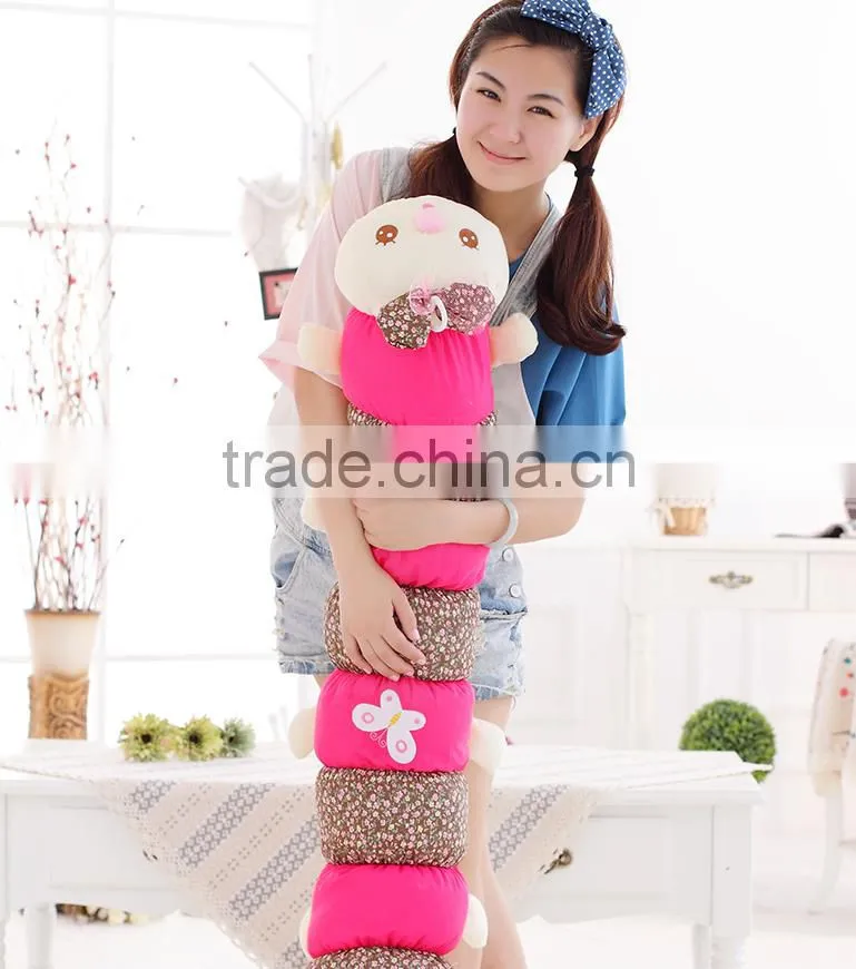 high quality plush caterpillar pillow