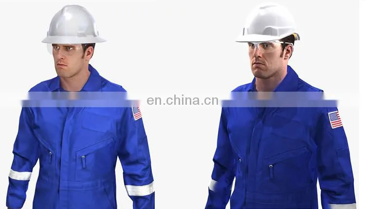 Custom 100%cotton fire retardant protection coverall for oil industry