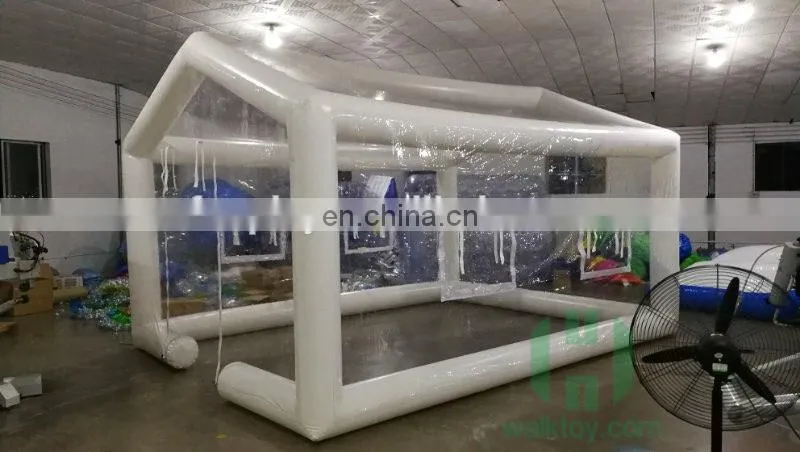 0.45mm pvc tarpaulin transparent house shape inflatable easy up beach tent outdoor camping bubble tent