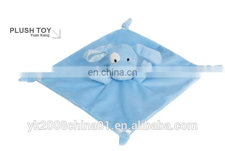 YK ICTI audit factory 35cm plush animal soft cube blankie for baby