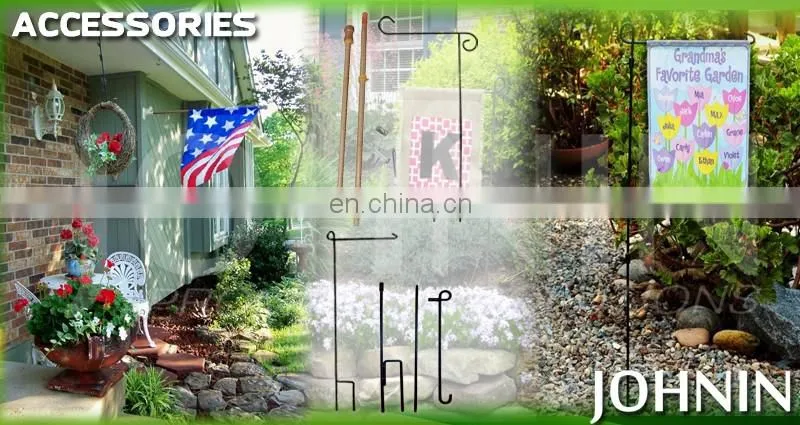 Fast shipping good quality custom durable decorative iron garden flag stands