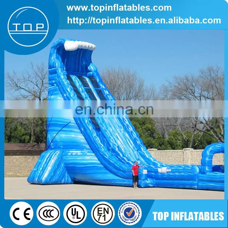 Tall blue crush wet dry inflatable slide