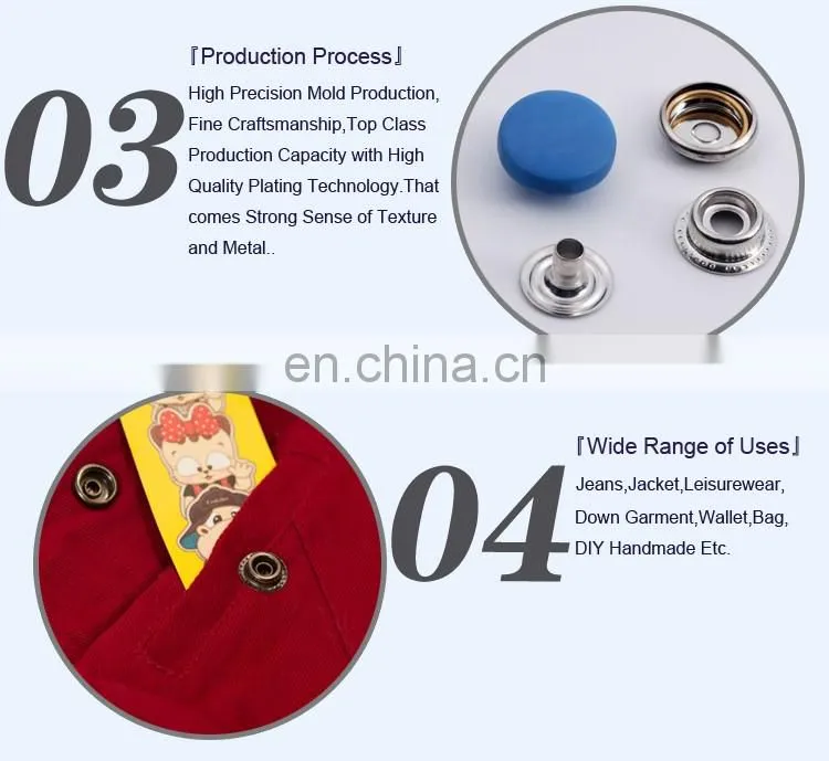 Round Plastic Nylon Cap Shank Snap Button for Coat BM10804