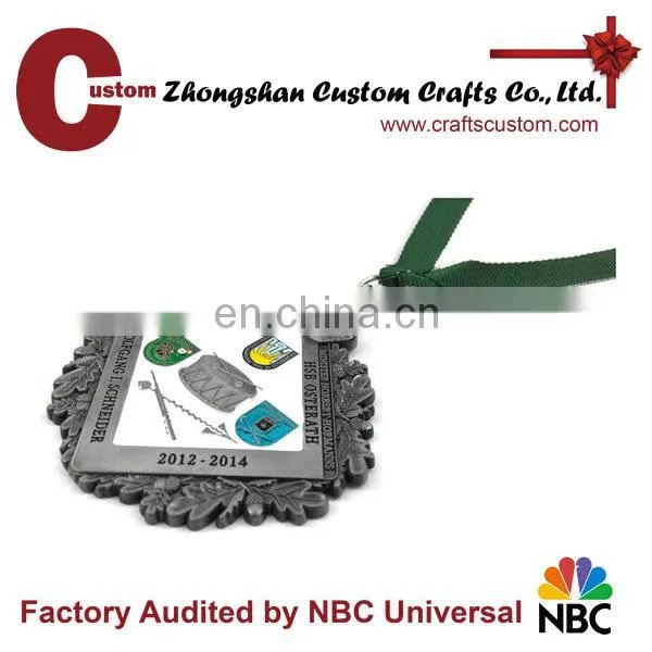 High quality nickle plated martial arts medal